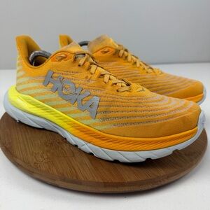 Hoka One One Mach 5 Vibrant Orange and Yellow Sneakers